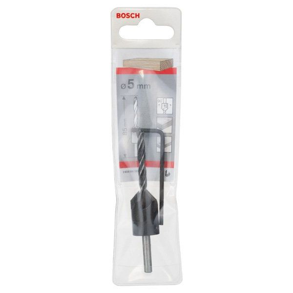 Bosch - Bohrer Holzspiralbohrer mit 2608596392 90°-Senker 5 mm 16