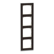 Merten - Abdeckrahmen Decor-Rahmen 4-fach MEG4040-3671 Wenge/aluminium