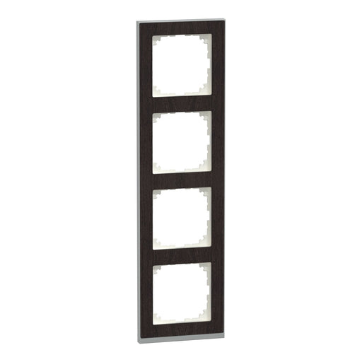 Merten - Abdeckrahmen Decor-Rahmen 4-fach MEG4040-3671 Wenge/aluminium