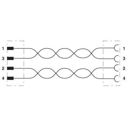 Phoenix Contact - Konfektioniertes Sensor-Aktor-Kabel Netzwerkkabel NBC-MSD/ 1,0#1407400