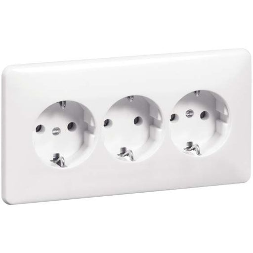 Peha - Schalter-/Steckdosenkombination Steckdose SCHUKO D 6513.02 3fach, reinweiß