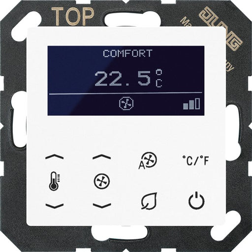 Jung - Raumthermostat Raumtemperaturregler TRD A 523048 WW Fan-Coil, 4-Rohr