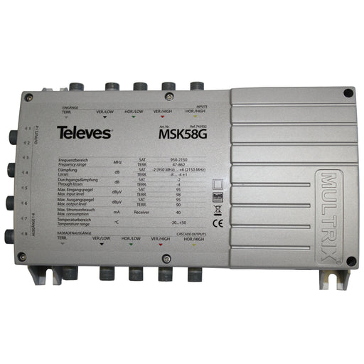 Televes - Multischalter Multischaltererweiterung MSK58G 8 Teilnehmer