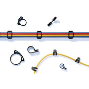 HellermannTyton - Befestigungsschelle für Kabel/Rohre Befestigungsschelle 192-10220(100) schwarz − 100 Stück