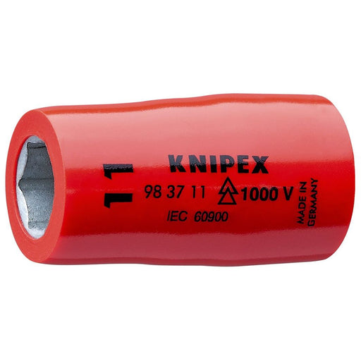 Knipex - Sechskant-Einsatz für Steckschlüssel Steckschlüsseleinsatz 98 37 11 Innenvierk. 3/8 Zoll