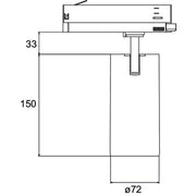 Brumberg Leuchten - Downlight/Strahler/Flutlicht LED-Schienenstrahler 230V 88724173DA 3000K