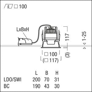 Zumtobel Group - Downlight/Strahler/Flutlicht LED - Einbauleuchte P - INF Q #60817962 3000K