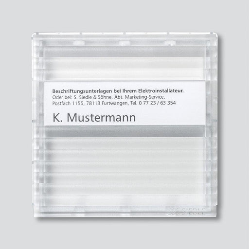 Siedle&Söhne - Zubehör/Ersatzteile für Türkommunikation Sichtfenster klar 200019641-00 f.BKV 611