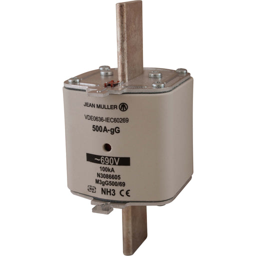 Müller - Messersicherung NH-Sicherung 3-400A-GL-690 M3GG/400/690 − 3 Stück