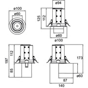 Brumberg Leuchten - Downlight/Strahler/Flutlicht LED-Einbaurichtstrahler 88746174DA 4000K