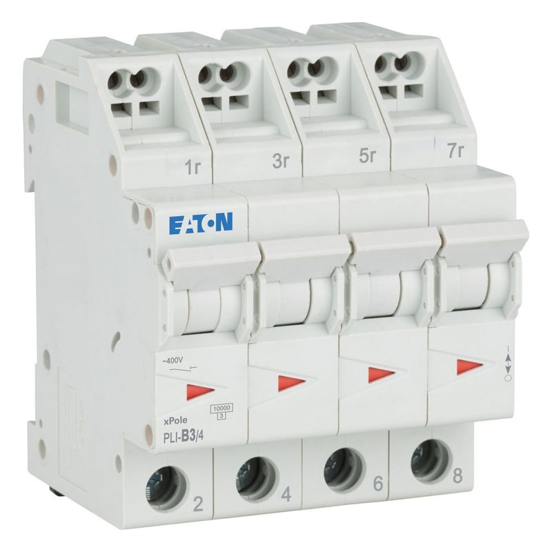 Eaton - Leitungsschutzschalter PLI-B3/4 3 A, 4p,Steckkl. B