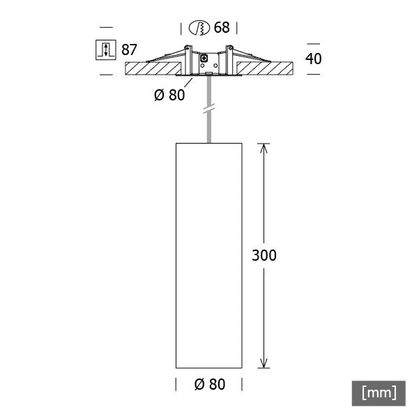 LTS Licht&Leuchten - Pendelleuchte LED-Pendelleuchte FUZYP0801030251 si 3000K 25°silber
