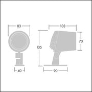 Thorn - Downlight/Strahler/Flutlicht LED-Fluter CONT34L50-830MBHFANT 830