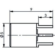 Telegärtner - Koax-Steckverbinder MCX-Anbaubuchse LTP AU 100024999 RASTER 2,54 − 5 Stück