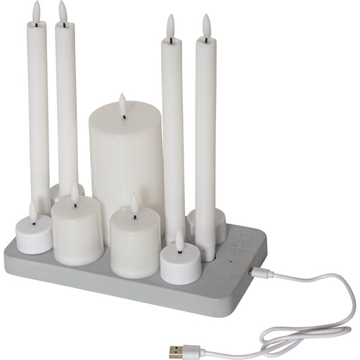 Star Trading - Festbeleuchtung LED-Kerzen-Set 11Stk. 061-03 inkl. Ladestation
