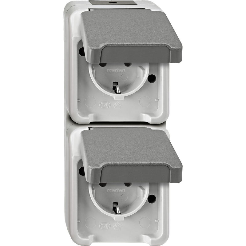 Merten - Steckdose SCHUKO-Doppel-Steckdose MEG2329-8029 lichtgrau