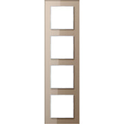 Jung - Abdeckrahmen Glasrahmen 4fach champ AC 584 GL CH waage-/senkrecht