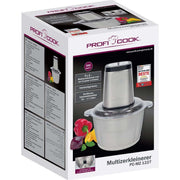 PROFICOOK - Zerkleinerer Multizerkleinerer PC-MZ 1227 inox Edelstahl-schwarz − 4 Stück