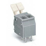 WAGO - Leiterplattenklemme 255-408/333-000 Drücker,2,5 mm²,grau − 25 Stück