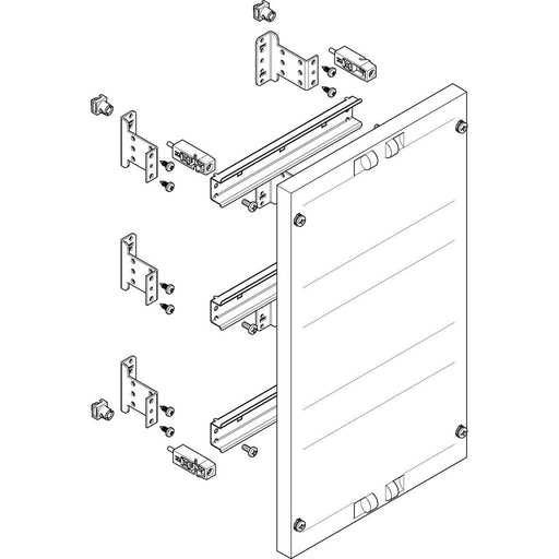 ABN - Verteilerfeld für Installationsverteiler ESPRO-Modul MF1326 flach BxH:250x450mm