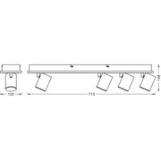 Ledvance - Decken-/Wandleuchte LED-Spotstrahler Decor #4058075833999 4 Spots, schwarz