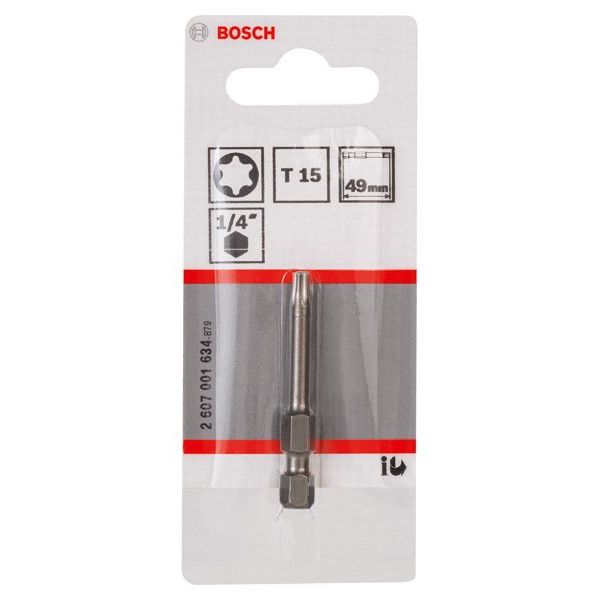 Bosch - Bit Schrauberbit Extra-Hart 2607001634 T15, 49 mm, 1er-Pack