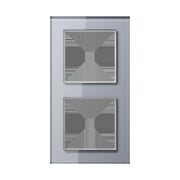 Jung - Abdeckrahmen Glasrahmen 2fach AC 582 GL KG kristallgrau
