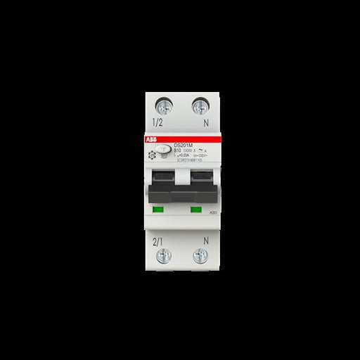 ABB Stotz S&J - Kombination FI-Schalter/Leitungsschutzschalter FI/LS-Schalter DS201MA-B10/0,03 10kA, 1p+N10kA, 1p+N