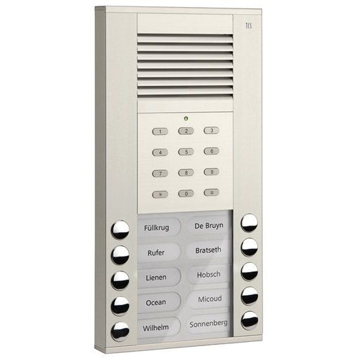 TCS Tür Control - Türstation für Türkommunikation Audioaußenstation 1-reihig ASE51100-0010 10 Tasten Codeschl
