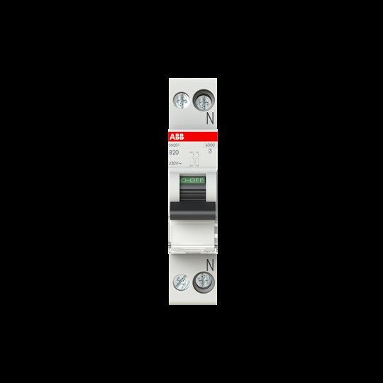 ABB Stotz S&J - Leitungsschutzschalter Sicherungsautomat SN201-B20 6 kA, 20 A, 1P+N