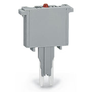 WAGO - Bauelementestecker Sicherungsstecker 280-854/281-413 Leuchtanzeige,grau − 100 Stück