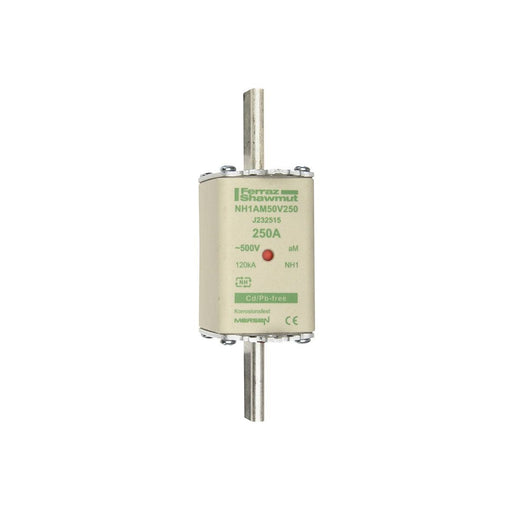 Mersen - Messersicherung Sicherungseinsatz NH Sond. NH1AM50V250 aM Gr.1 250A sfü KM − 3 Stück