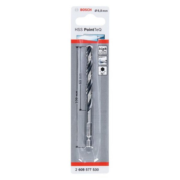 Bosch - Bohrer HSS PointTeQ 2608577530 Sechskantbohrer 6,8