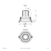 EVN Lichttechnik - Downlight/Strahler/Flutlicht LED-Einbauleuchte modular F05R09SM1330L15D Konfigurationstype