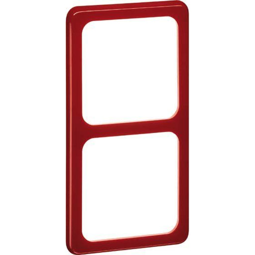 Peha - Abdeckrahmen Rahmen 2-fach rt D 80.672 ROT waage/senkrecht