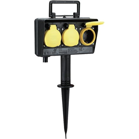 Bachmann - Mehrfachsteckdose Gartensteckdose 3f. 394.175 mit Erdspieß