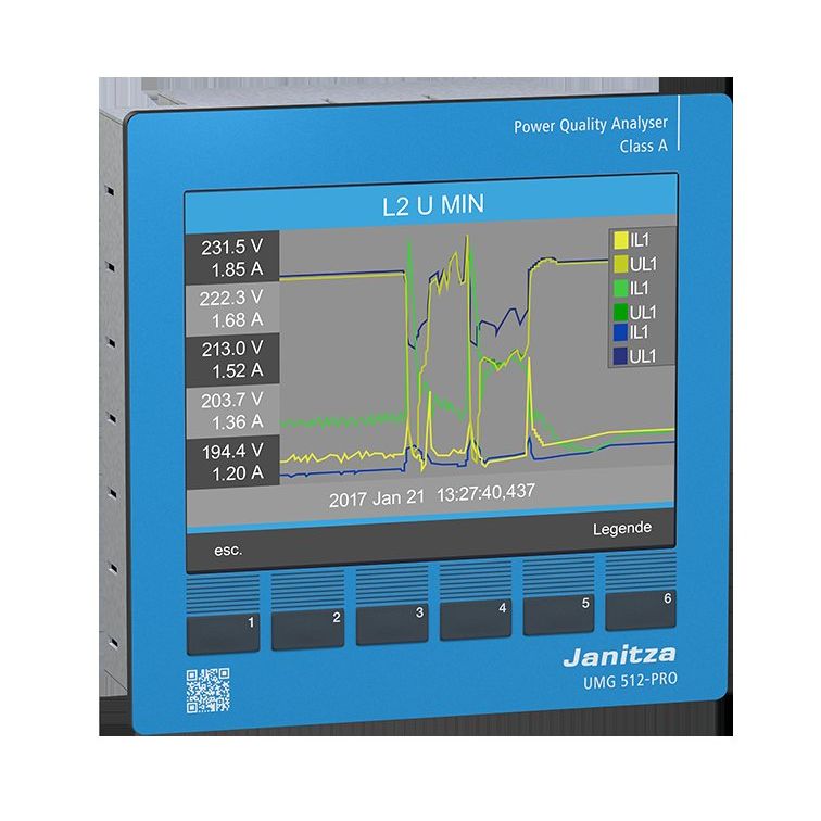 Janitza Electronic - Kombimessgerät Spannungsqualitäts-Analys. UMG 512 #5217003 48-110VAC/24-150VDC