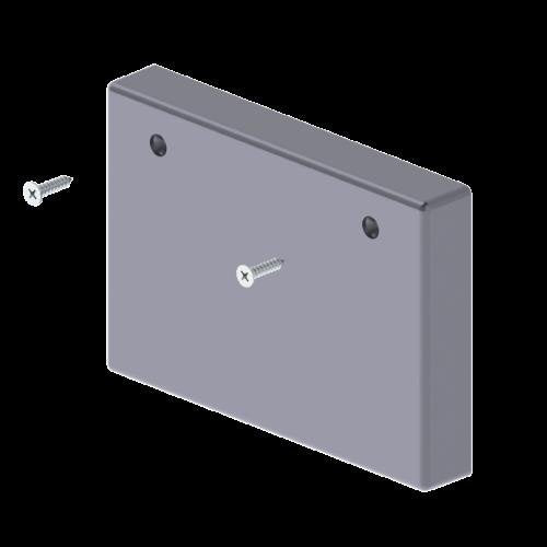 Unex - Endstück für Geräteeinbaukanal Endstück 93381-03 70x100 U24X, alu ws − 6 Stück