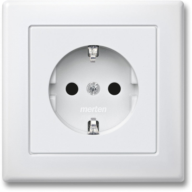 Merten - Steckdose SCHUKO-Steckdose pws MEG2300-1519 volle Abdeckplatte