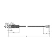 Turck - Konfektioniertes Sensor-Aktor-Kabel Aktuator- u. Sensorleitung RKCV4.4T-25/TEL PVC