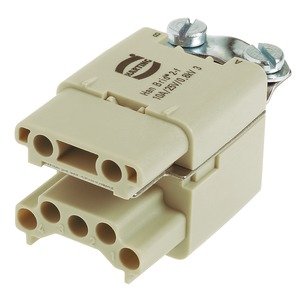 Harting - Kontakteinsatz für Rechtecksteckverbinder Buchseneinsatz 09120063111 4pol.+PE − 10 Stück