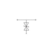 WAGO - Bauelement-Reihenklemme DSK mit Transildiode 280-502/281-589 24VDC, 10mm − 50 Stück
