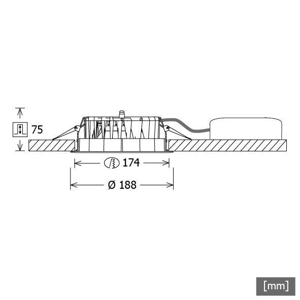 LTS Licht&Leuchten - Downlight/Strahler/Flutlicht LED-Einbau-Downlight FLIRF 300304001DA si 4000K DALI 85°silber