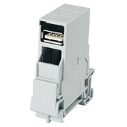 Telegärtner - Modularer Steckverbinder STX Tragschienen-Verbinder 100007440 mit USB-Kupplung 2.0