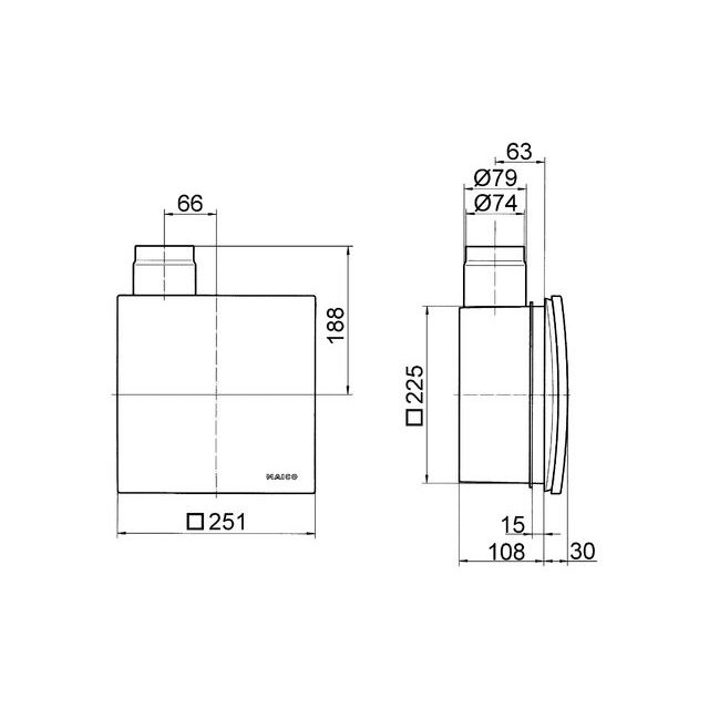 Maico - Ventilator für innenliegende Bäder und Küchen Ventilator ER 100 I