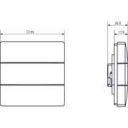 Theben - Bussystem-Tastsensor Tastsensor iON 102 KNX BK