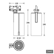 LTS Licht&Leuchten - Downlight/Strahler/Flutlicht Stromschienenstrahler SIRUXT203.927SPD. ws 927, DALI, weiß
