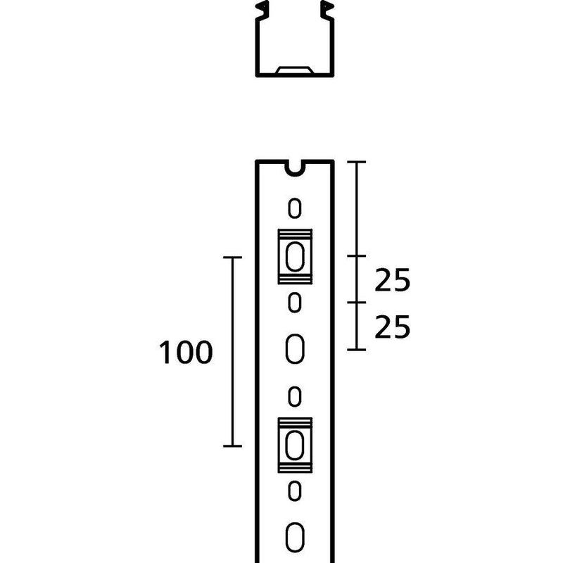 HellermannTyton - Verdrahtungskanal HTWD-PN-25X80 25x80mm, 2m PVC − 2 Meter