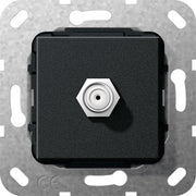 Gira - Einsatz/Abdeckung für Kommunikationstechnik SAT F Buchse sw matt 565010 Gender Changer