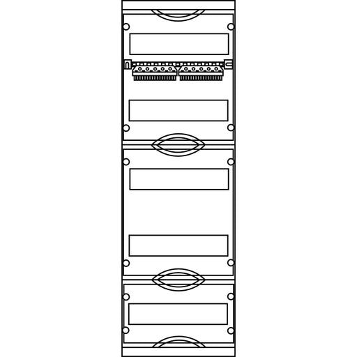 Elsta Mosdorfer - Verteilerfeld für Installationsverteiler EINBAUFELD ZS SFG-AO-BO-BO 9407898 KL(N+PE)